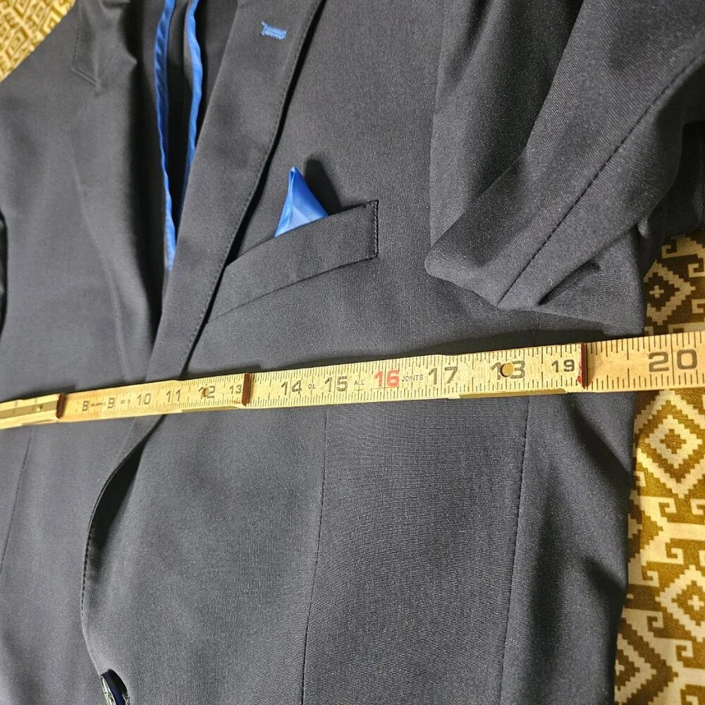Twillory Blazer Men's 38R Navy Blue Sport Coat Jacket Performance Stretch Preppy - Picture 12 of 15